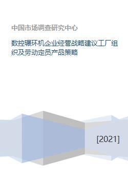 数控辗环机企业经营战略建议工厂组织及劳动定员产品策略
